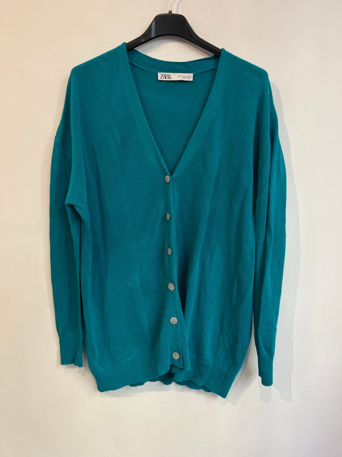 ZARA. Conjunto hilo turquesa. T S