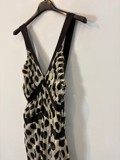 PATRIZIA PEPE. Vestido corto lunares seda