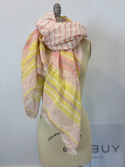 GAP. Fular lino rayas colores