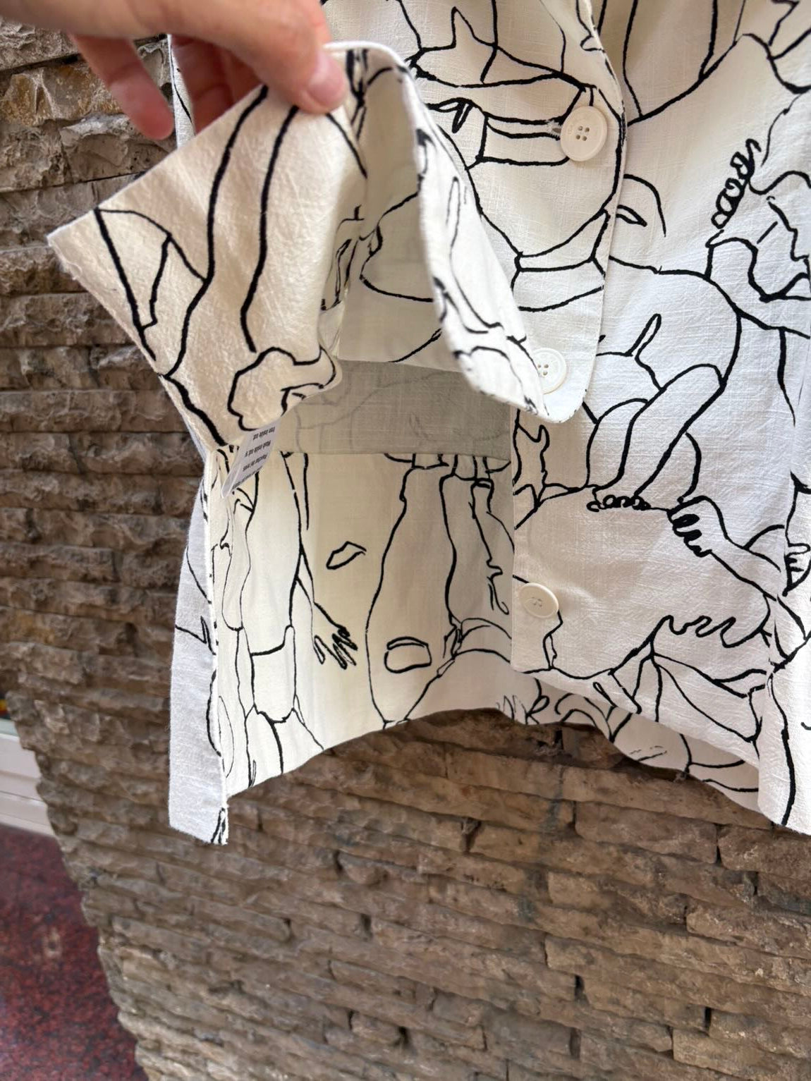 ISABEL DE PEDRO. Chaqueta lino estampada