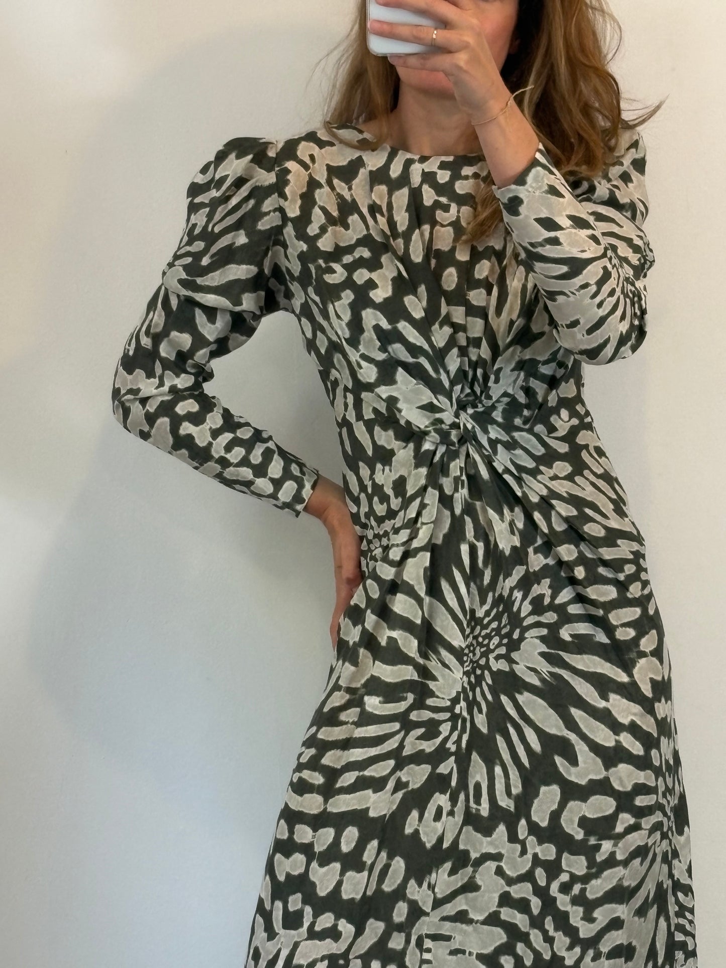 ROHÉ. Vestido estampado verde TU(S)