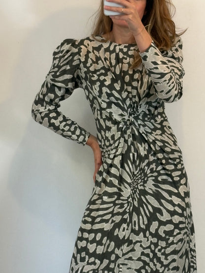 ROHÉ. Vestido estampado verde TU(S)