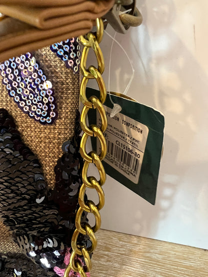 DULCINEA HEREDIA. Bolso doble textura flores