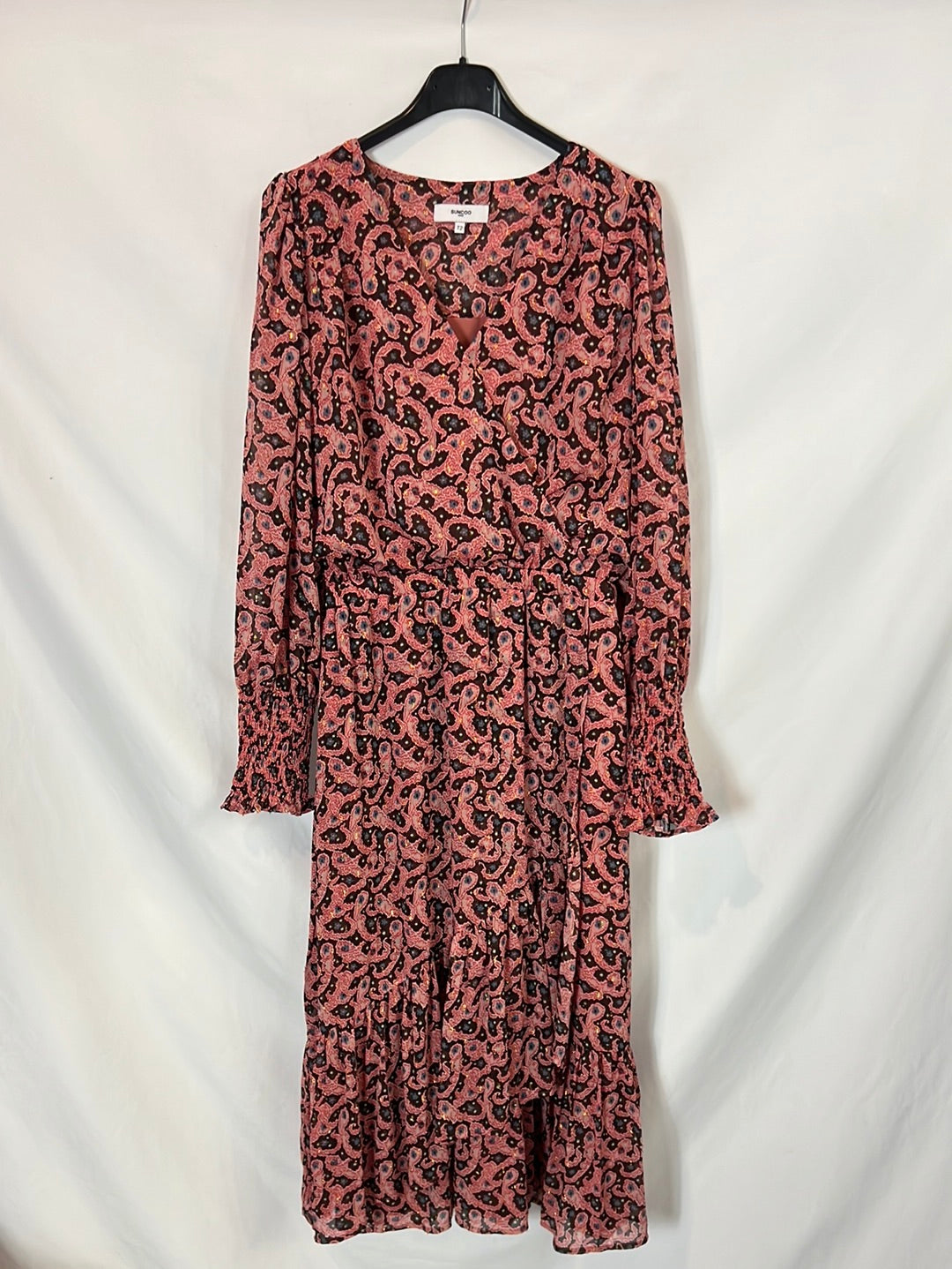SUNCOO. Vestido midi estampado T.2(m)