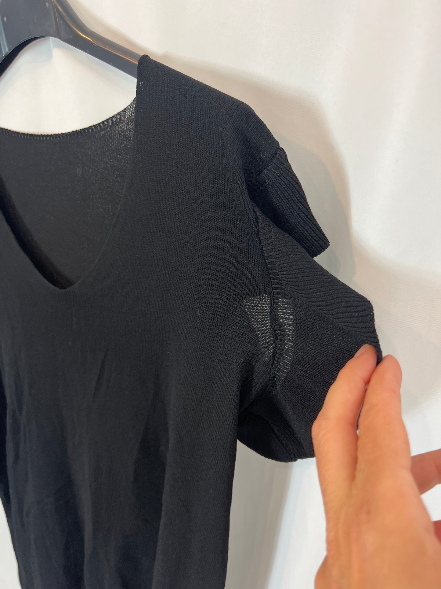 OTHERS. Black flowy knit top. TM