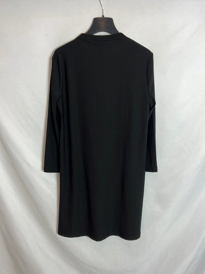 MANGO. Vestido negro elástico T.s