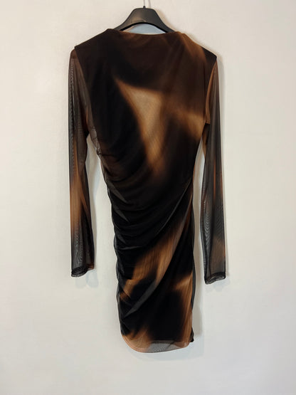 ZARA. Vestido corto tul tie die. T S