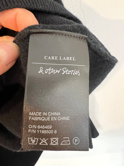 &amp; OTHER STORIES. Black wool sweater with shoulder detail. Size XS