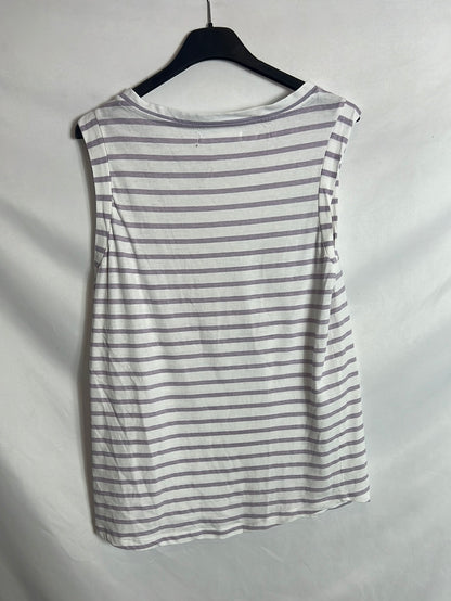 SFERA. Camiseta sin mangas rayas. T M