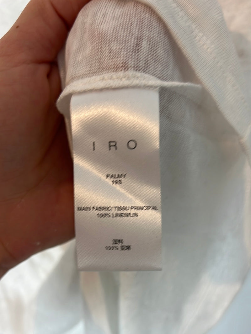 IRO. Camiseta blanca lino. T XS/S