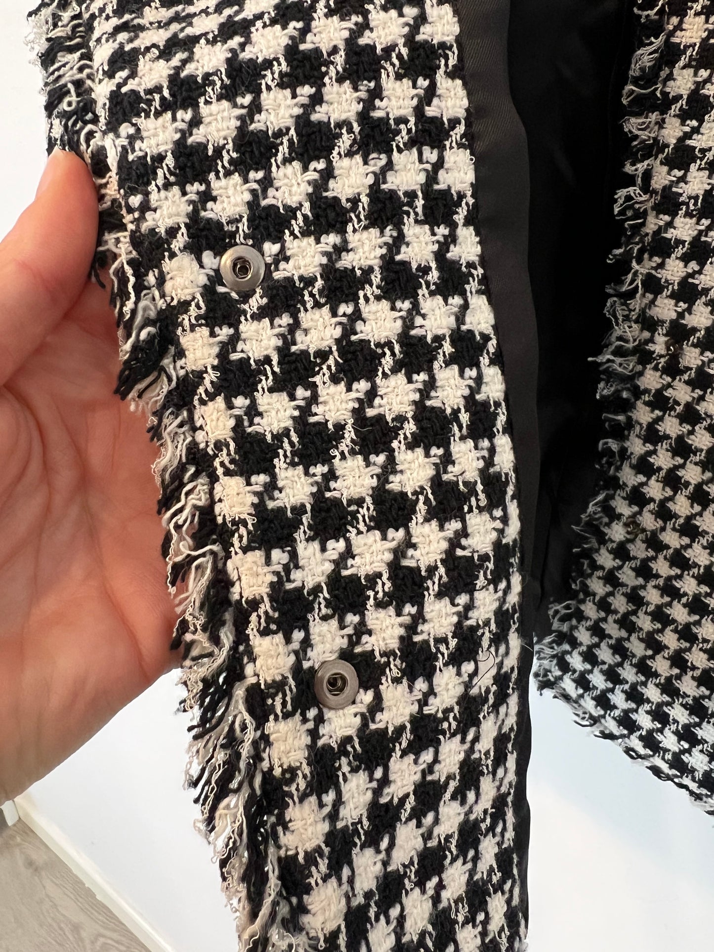 CLAUDIE PIERLOT. Chaqueta tweed pata de gallo. T 38