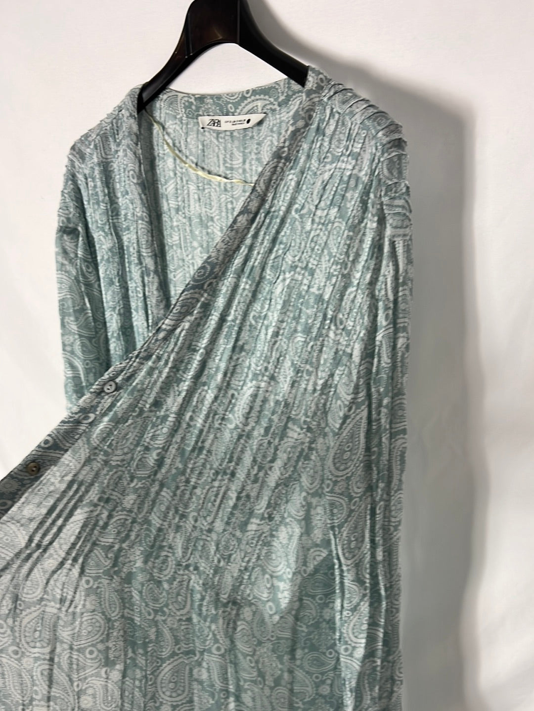 ZARA. Amoeba Blue Ts Kimono Dress