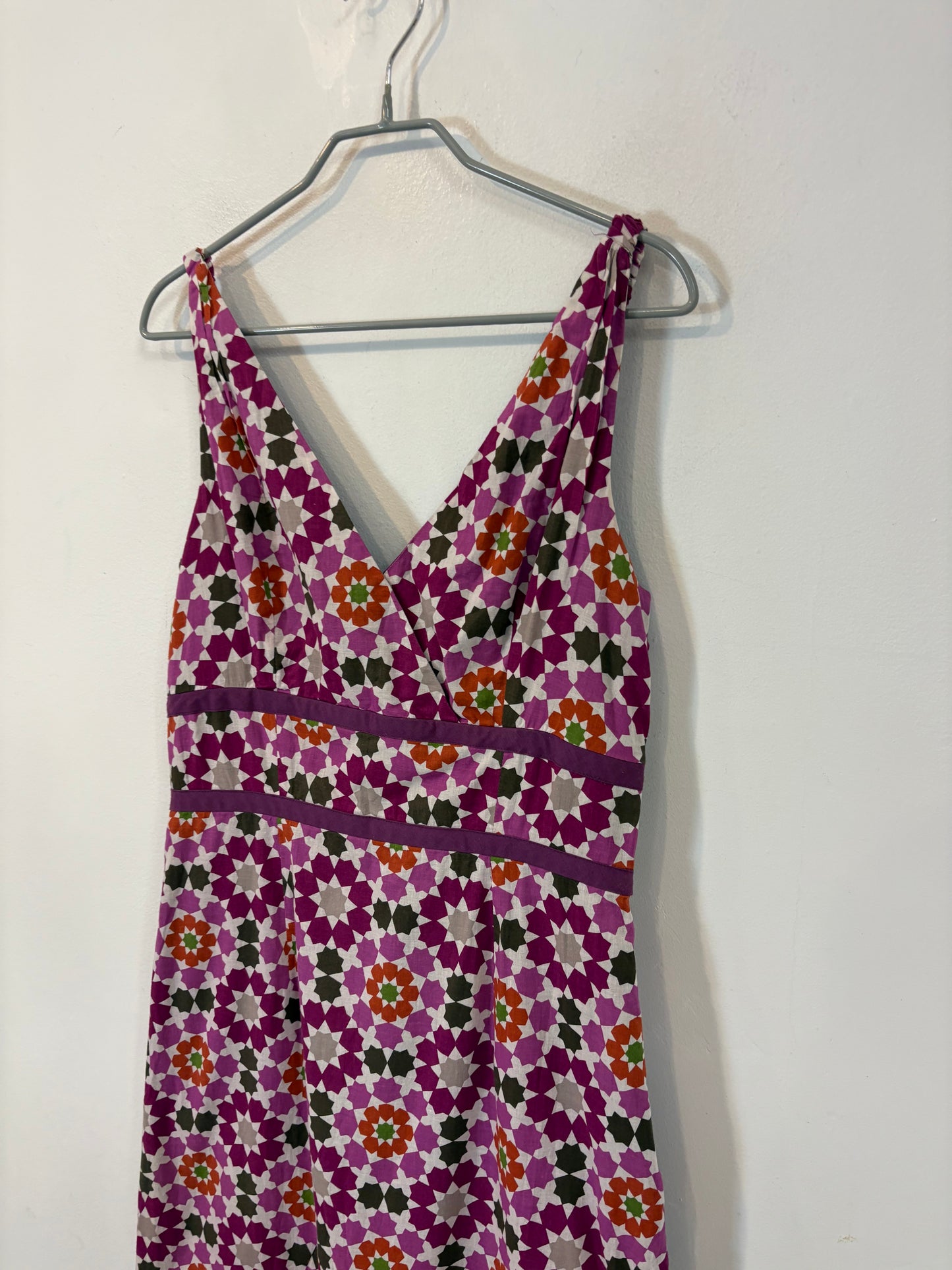TRUCO. Vestido largo estampado geométrico