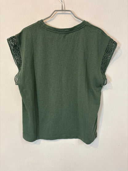 POLÍN ET MOI. Camiseta verde lino