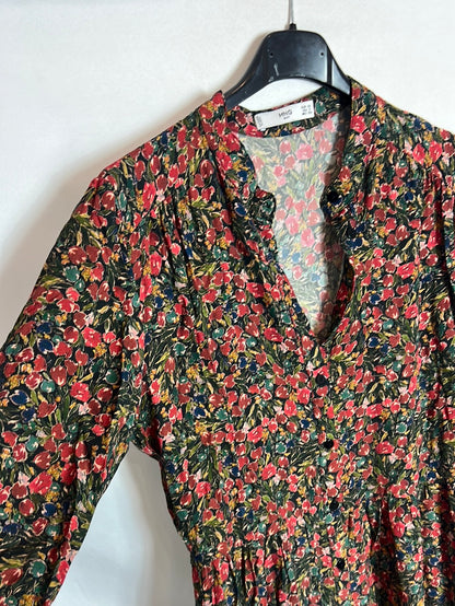 MANGO. Vestido largo camisero T.xs (S)