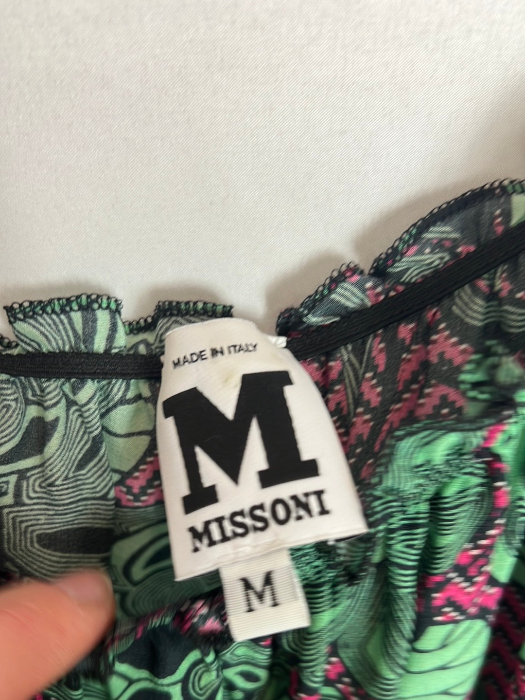 MISSONI. Mono corto seda estampado. T M