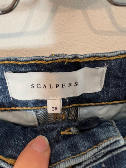 SCALPERS. Pantalón ancho denim T.36