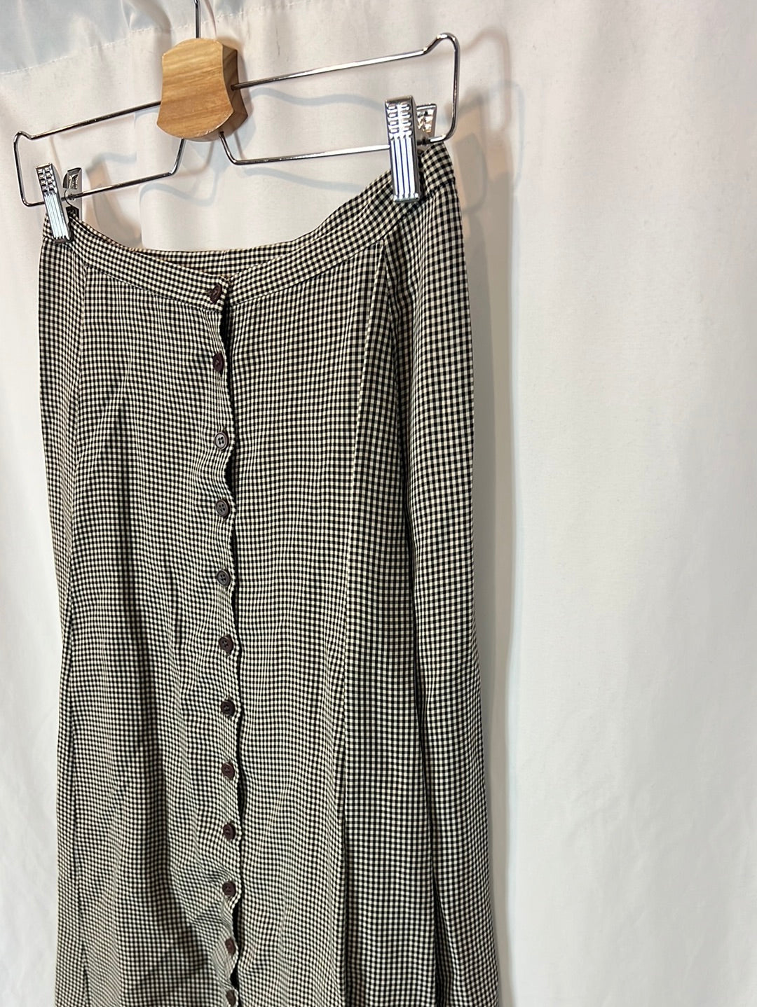 CORTANA. Long plaid mini skirt. Size 40