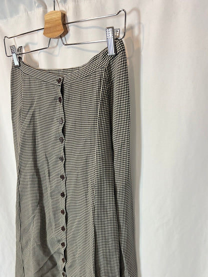 CORTANA. Long plaid mini skirt. Size 40