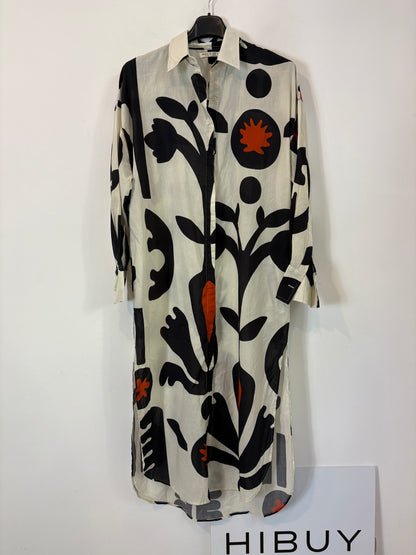 MARE DI LATTE. Vestido largo camisero estampado
