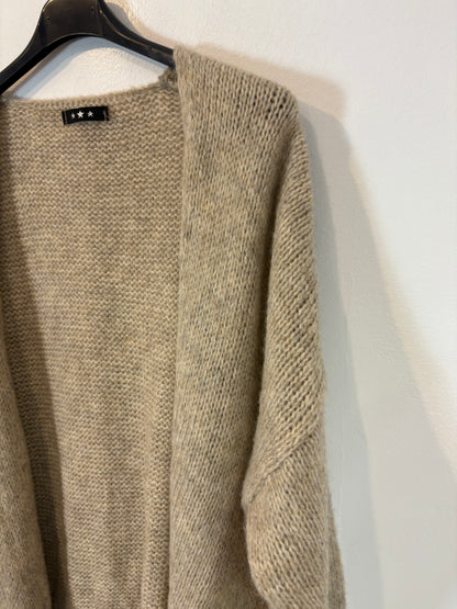 OTHERS. Mottled beige knit jacket. TS/M