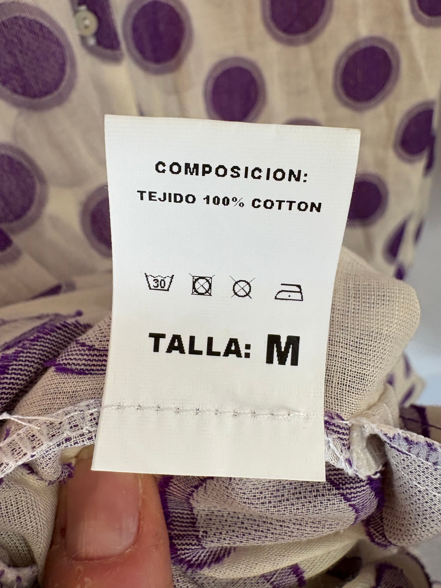 BYAN. Vestido algodón lunares T.m