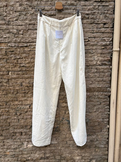 CARLOTA & CO. Pantalón fluido blanco