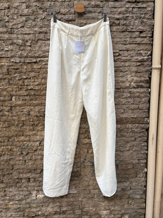 CARLOTA & CO. Pantalón fluido blanco