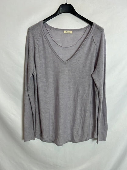 YERSE. Jersey fino cuello pico. T 0(xs/s)