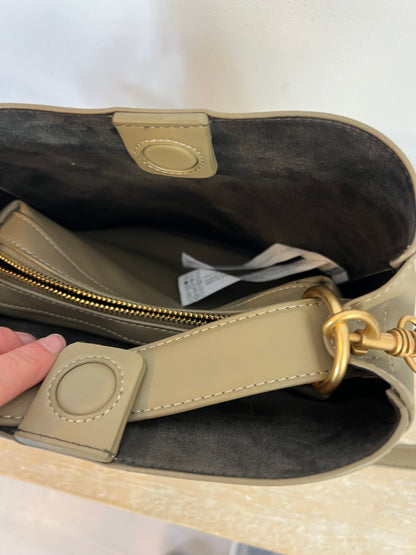 ZARA. Green double-handle bag