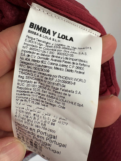 BIMBA Y LOLA. chaqueta textura burdeos