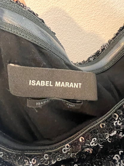 ISABEL MARANT. Top lentejuelas asimétrico. T 40