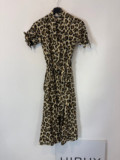 ZARA. Vestido largo animal print