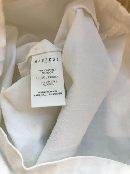 MASSCOB. Falda denim blanca bolsillos