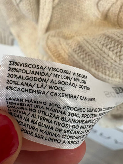 LLOYD´S. Jersey beige con lana relieves