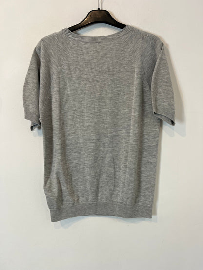 UNIQLO. Top punto gris T.xs