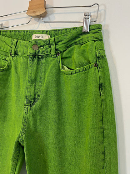 NICOLÍ. Pantalón verde tie dye T.36