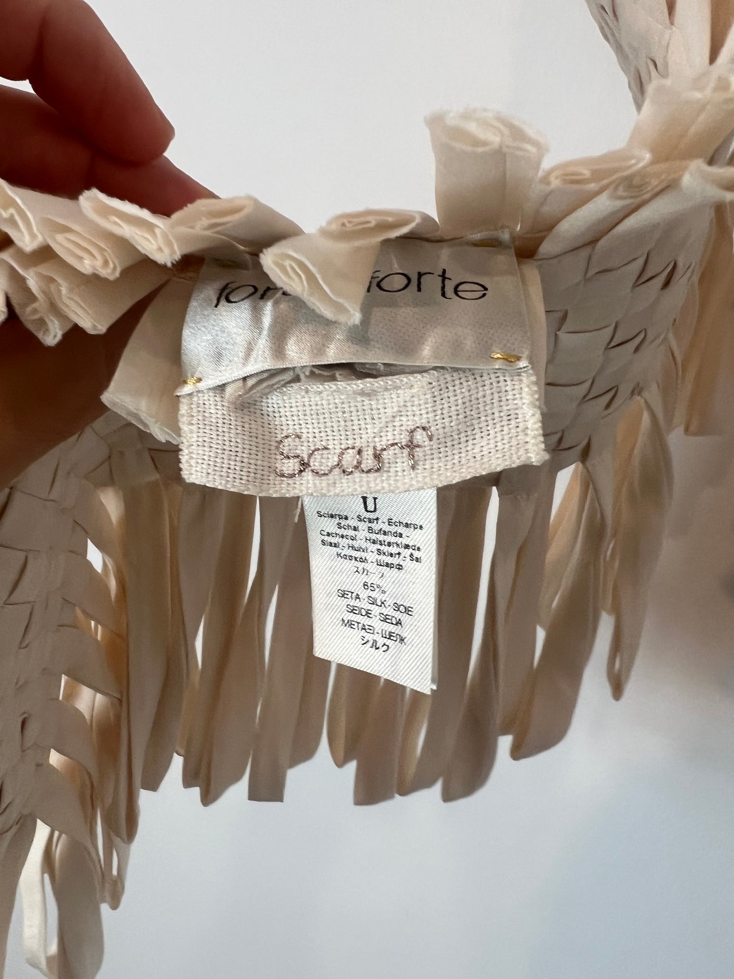 FORTE FORTE. Bufanda trenzada seda