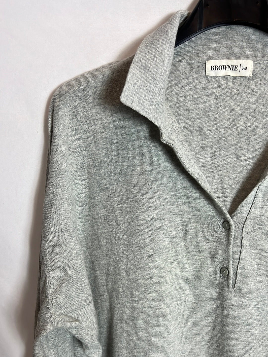 BROWNIE. top gris polero T.s/m