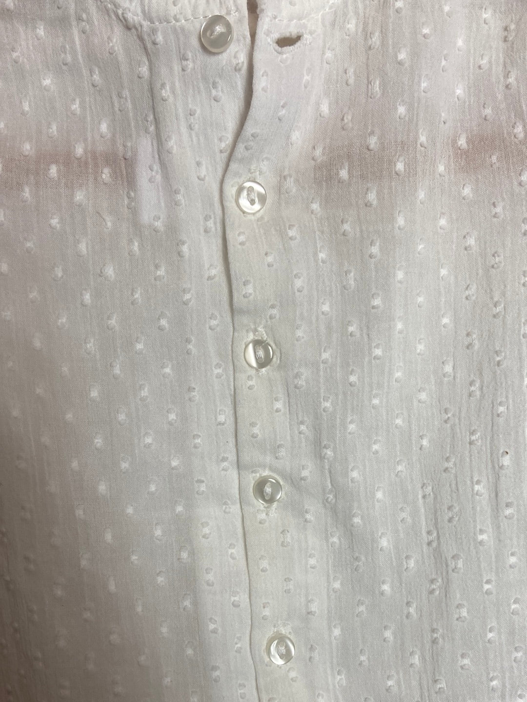 ZARA. Semi-sheer plumeti bodysuit. Size 3-6 months