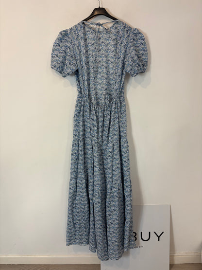 POPPELIN. Vestido largo  estampado detalle espalda