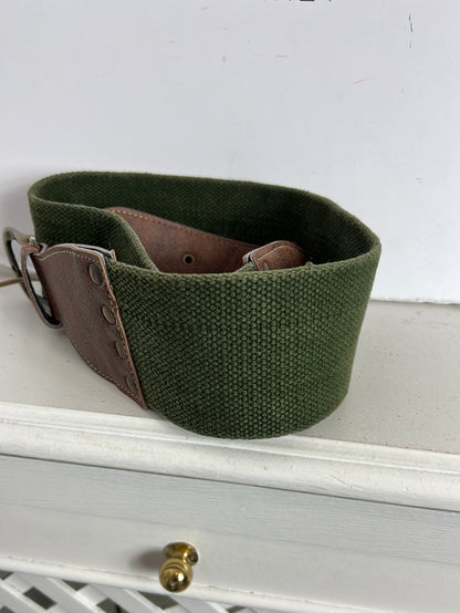 CASCABEL. Cinturón doble textura ancho