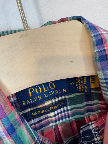 POLO RALPH LAUREN. Camisa cuadros colores T. 5 años
