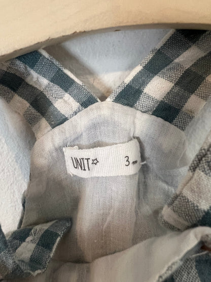 UNIT. Checkered romper S. 3 months
