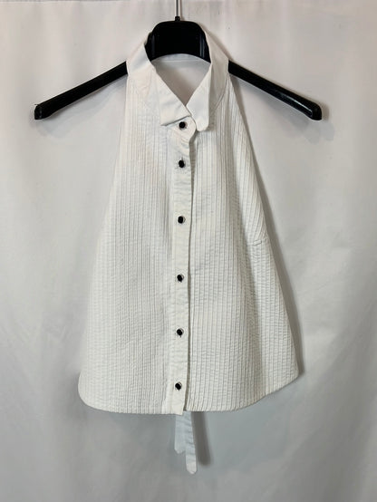 ZARA. White halterneck Ts top