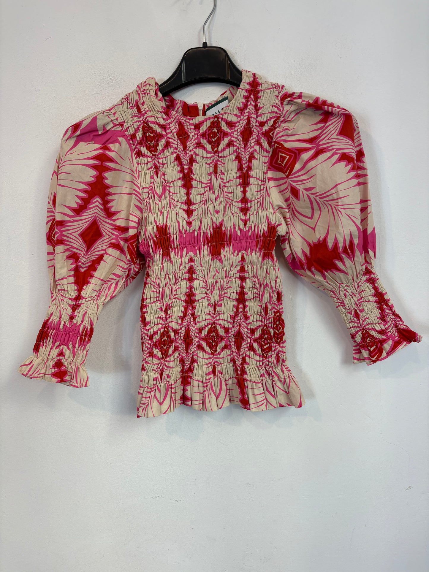 PIETRA. Blusa estampada nido de abeja