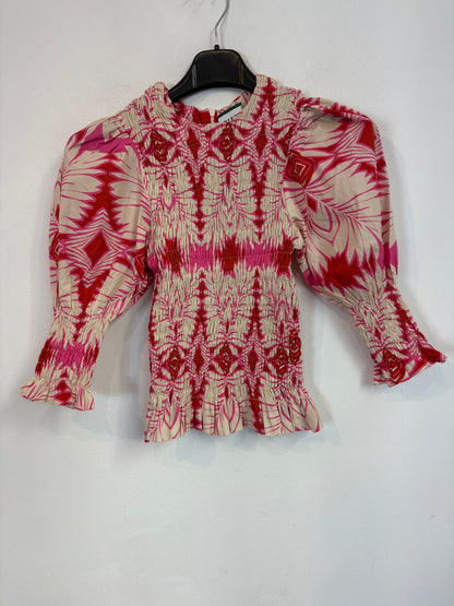 PIETRA. Blusa estampada nido de abeja