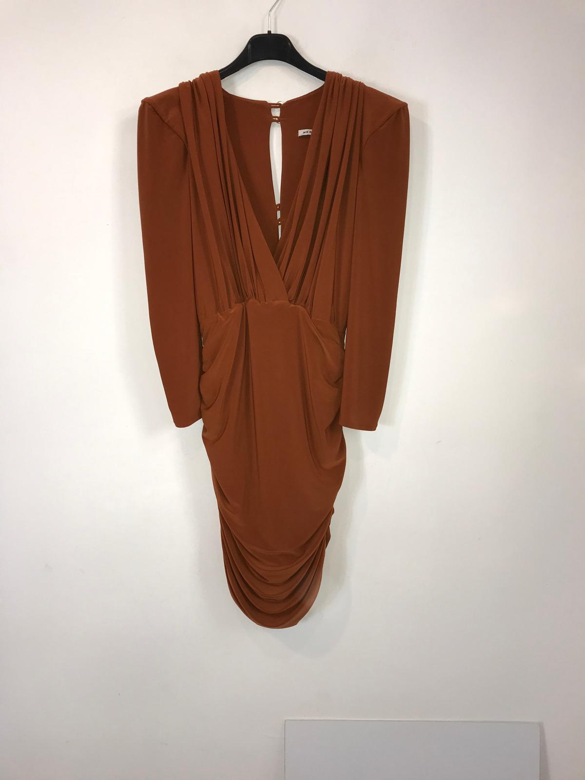 MERYFOR. Vestido corto punto seda caldero