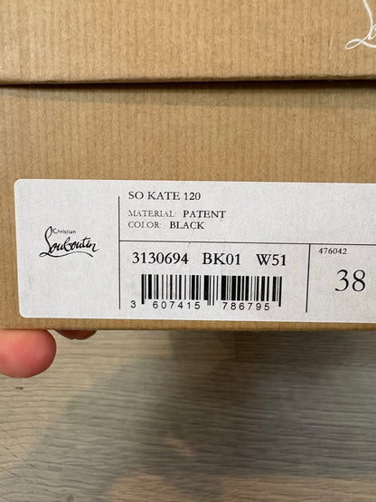 LOUBOUTIN. So Kate 120 tacones charol negros. T 38