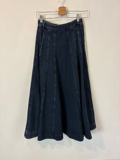 MASSIMO DUTTI. Falda larga denim